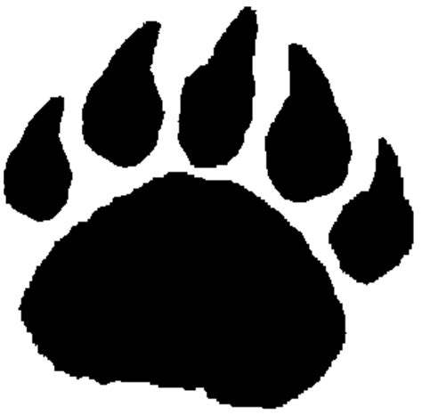 Grizzly Bear Paw Prints Stencils Free Clipart Best