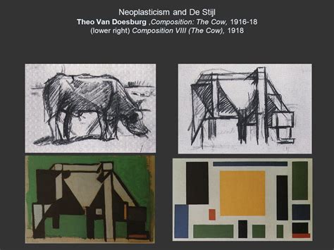 1916 1918 Composition The Cow La Mucca Theo Van Doesburg