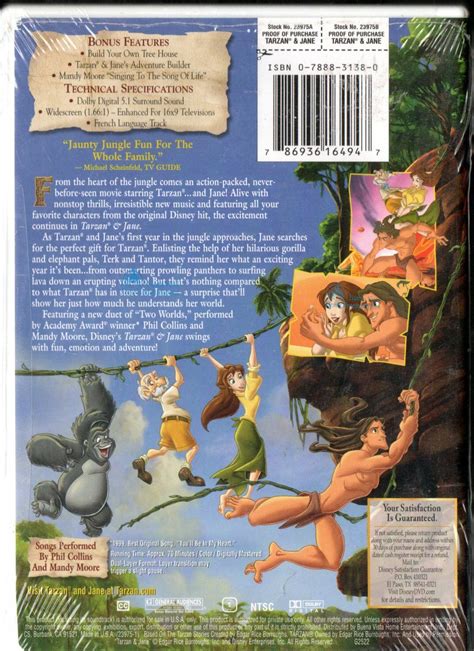 Disney S Tarzan Trilogy Dvd Jane New Sealed Ebay