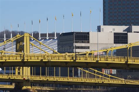Pittsburgh Bridges Stock Photo Image Of Clouds Tower 443712