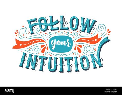 Follow Your Intuition Typography Quote Poster For Positive Life