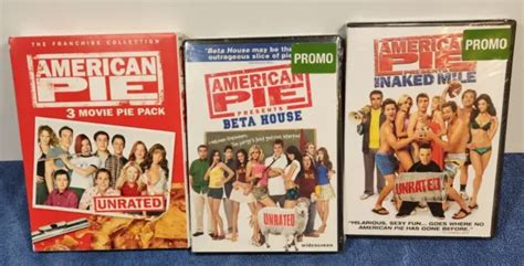 LOT OF 5 DVD S American Pie Movies 1 2 Wedding Beta House Naked Mile