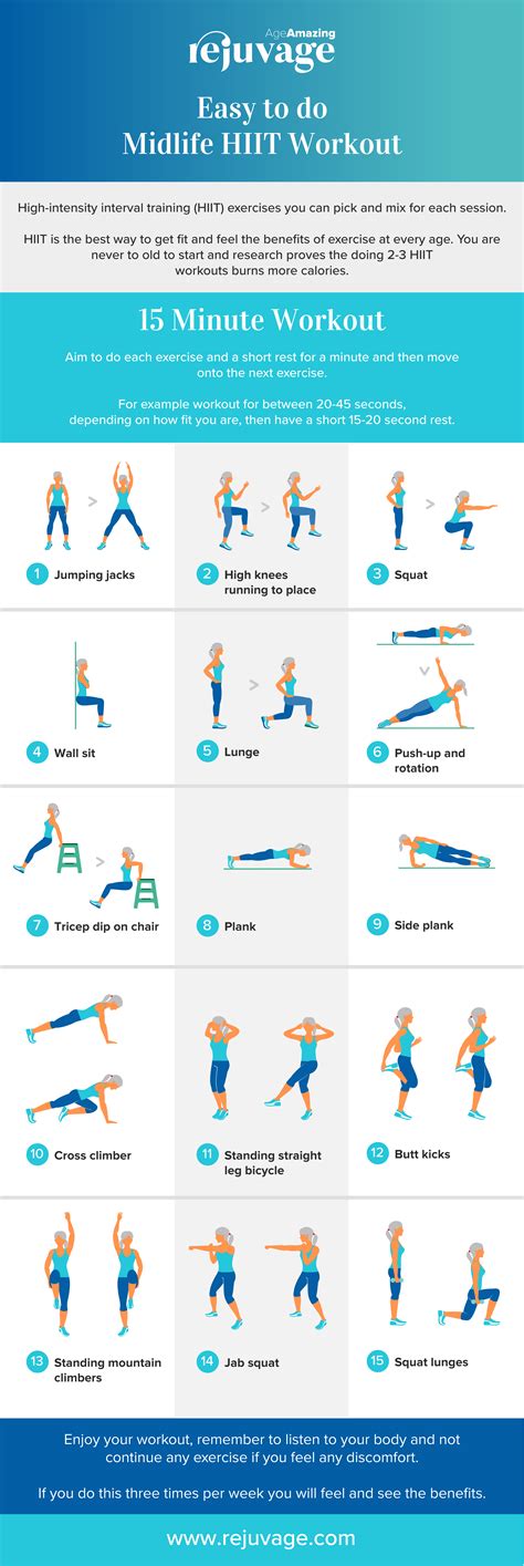 Get Fit Over 50 Easy 15 Minute Hiit Workout To Do At Home Rejuvage