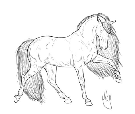 Realistic Printable Horse Coloring Pages