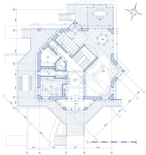 House Architecture Plan Stock Vector Illustration Of Flat