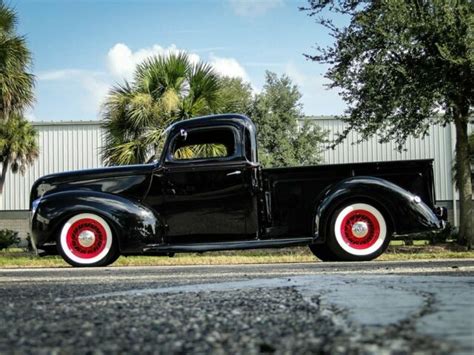 1940 Ford Pickup 2 Door 1636 Miles Black Truck 3 Speed Manual