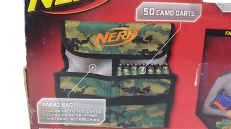Nerf N Strike Ammo Bag Kit 50 Camo Suction Darts 2010 For Sale Online