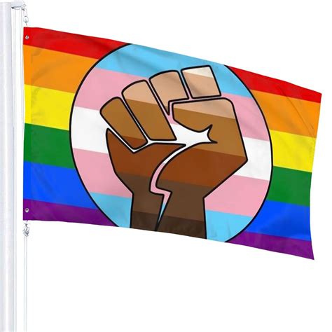 Buy Gay Trans Pride BLM Fist 3x5 IN Community Gay Pride Lesbian