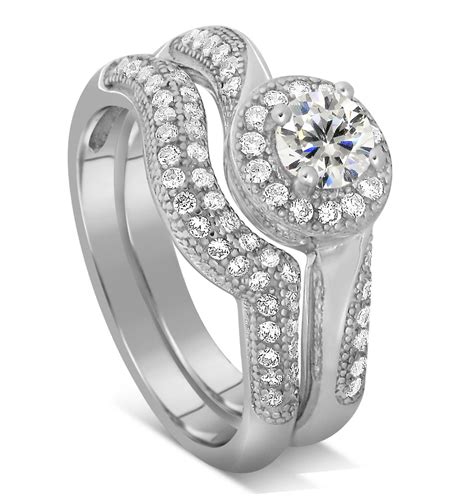 Https://tommynaija.com/wedding/antigue White Gold Wedding Ring Set