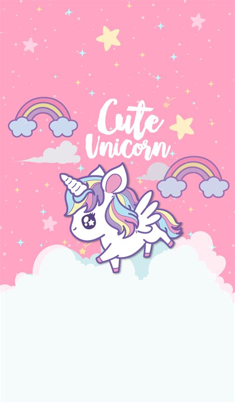 Browse our selection of cute wallpaper and find the perfect design for you—created by our community of independent artists. Cute Unicorns Wallpapers - Wallpaper Cave