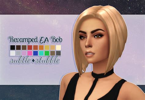 Ea Bob Revamped A Sims 4 Hair I Hit 100 Followers And Its About