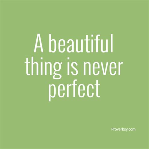 A Beautiful Thing Is Never Perfect Proverbsy