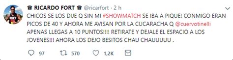 La Cuenta De Twitter De Ricardo Fort Volvió A Activarse Misteriosamente A Quién Fue Dedicado El
