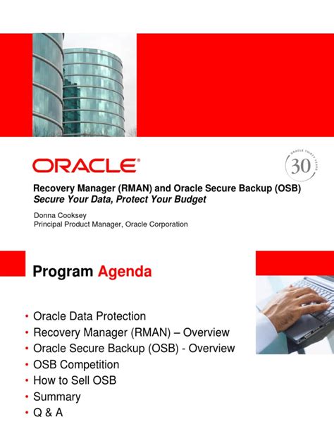 Recovery Manager Rman And Oracle Secure Backup Osb Pdf Backup