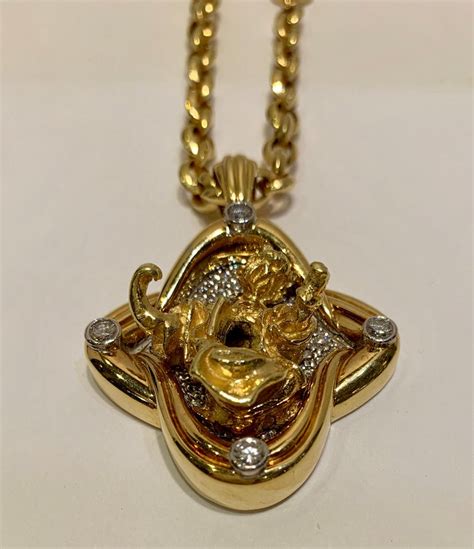 Very Rare Salvador Dali 18k Gold And Diamond Madonna De Port Lligat