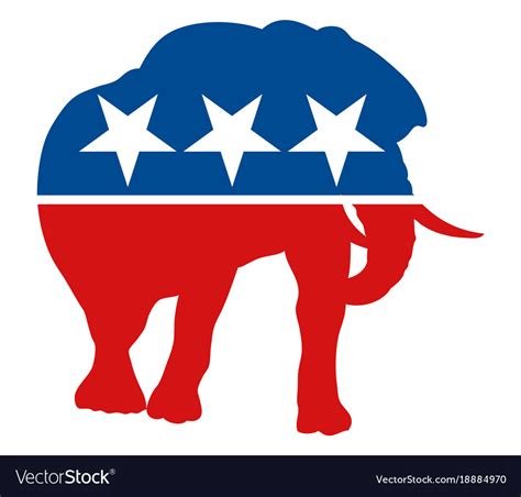 Symbol For The Republican Party In The Us Vector Image