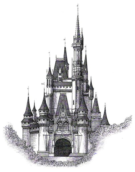 Walt Disney World Cinderella Castle Drawing By Charles Ott