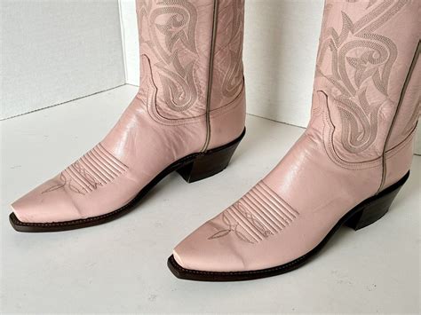 New 1883 By Lucchese Vintage Pink Goat Cowgirl Boots Snip Toe Size 85b N453154 Ebay