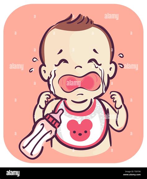 Cartoon Illustration Male Baby Crying Hi Res Stock Photography And