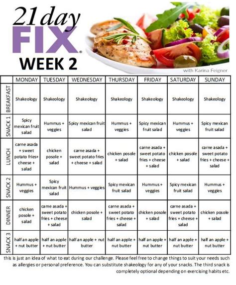 Week 2 21 Day Fix Meal Prep 21 Day Fix Menu 21 Day Fix Challenge 21