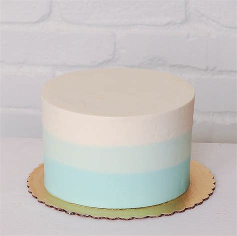 Light Blue Colorblock Cake Loveandbuttercream