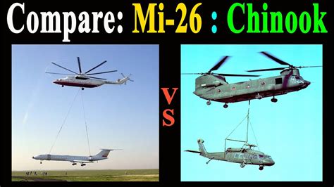 Comparison Between Chinook And Mi 26 Helicopter Chinook Vs Mi 26 Youtube
