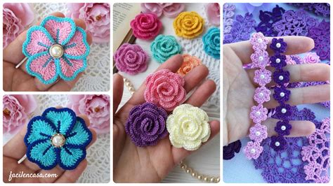 Preciosas Flores A Crochet Tutorial Paso A Paso Cursos Gratuitos