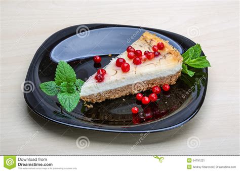Cheesecake With Berries And Mint Stock Image Image Of Cooking Bakery