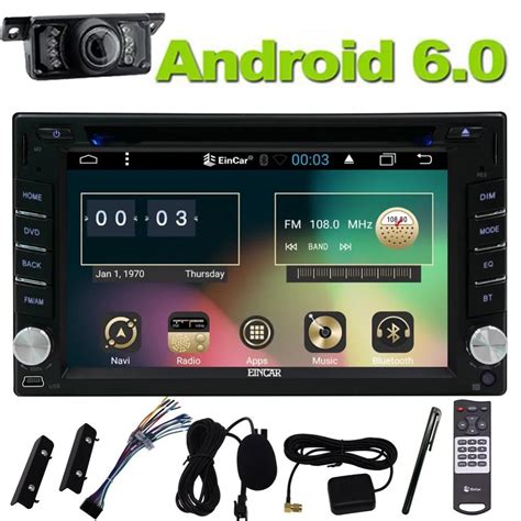 Two 2 Din GPS Car DVD Player Radio Android 6 0 Wifi Bluetooth GPS