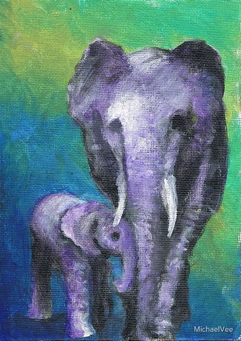 Purple Elephants By Michaelvee Redbubble