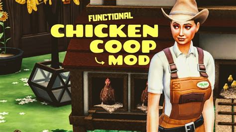 The Sims 4 Chicken Coop Mod By Icemunmun Start A Farm Youtube