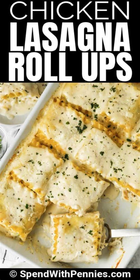 Chicken Lasagna Roll Ups Are A Cozy Meal With Chicken Broccoli And