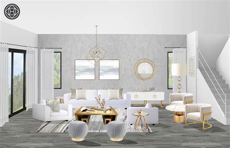 Modern Glam Living Room Design By Havenly Interior Designer Paulina