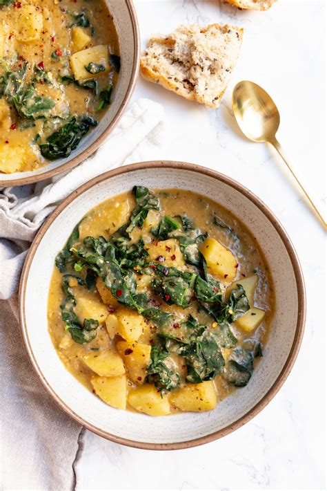 Inspiralized Vegan Creamy Potato And Kale Soup