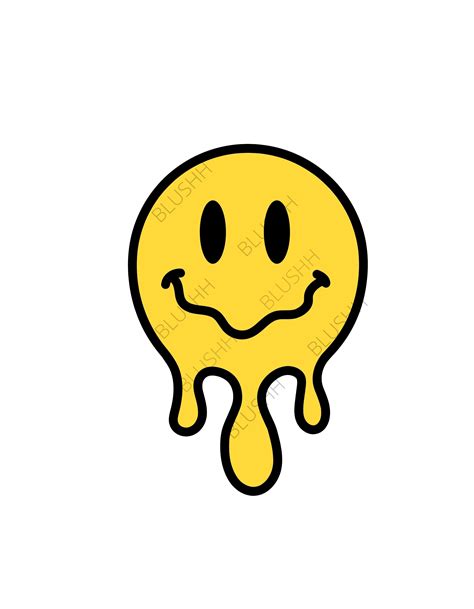 Dripping Smiley Emoji Clipart Image Free Svg File For Members Svg Heart