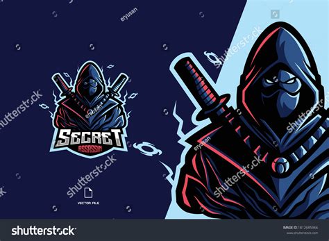 Ninja Assassin Mascot Logo Game Sport Stock Vector Royalty Free