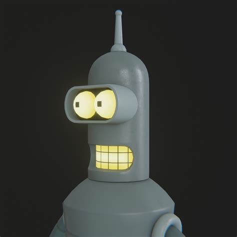 3d Model Bender Rodriguez Of Futurama With Expressions Plus Stl Model Vr Ar Low Poly Cgtrader