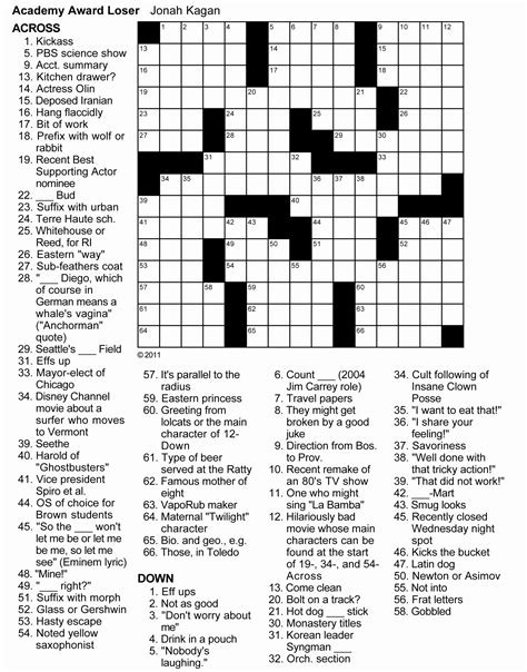 Sports crossword crossword… august 08, 2021. Easy Printable Crossword Puzzles For Adults | Printable ...