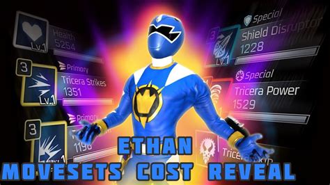 Power Rangers Legacy Wars Ethan Movesets Cost Reveal YouTube