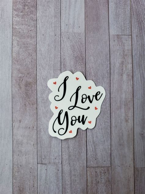 I Love You Sticker Cute Stickers For Women Fathers Day Gift Etsy