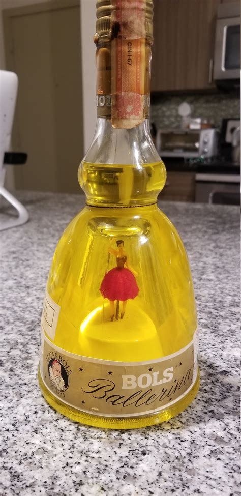1950s Bols Ballerina Gold Liquor Bottle Etsy