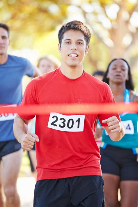 Male Runner Winning Marathon Stock Images Image 31349174