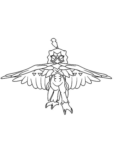 Decidueye Pokemon Coloring Pages Free Printable