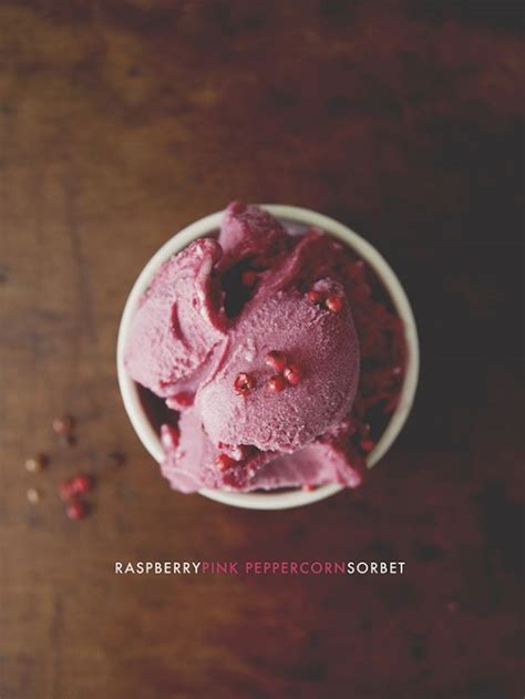 Raspberry Pink Peppercorn Sorbet Frozen Desserts Frozen Treats Vegan