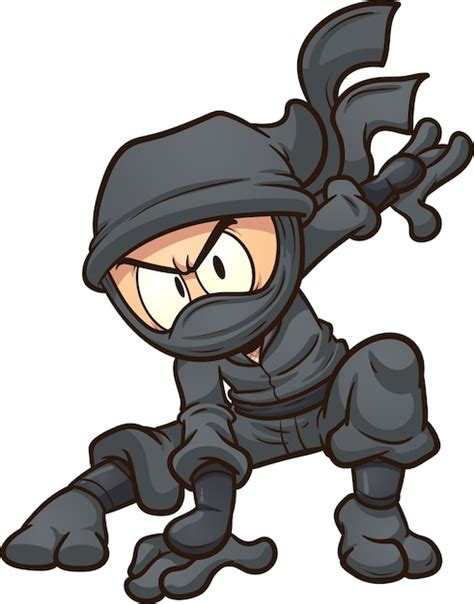 Premium Vector Cartoon Ninja