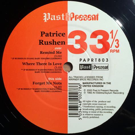 About remind me to forget. Patrice Rushen - Remind Me / Where There Is Love / Forget ...
