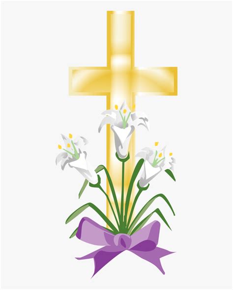 Cross And Easter Lilies Clipart Image Free Stock Feb Clip Art Easter