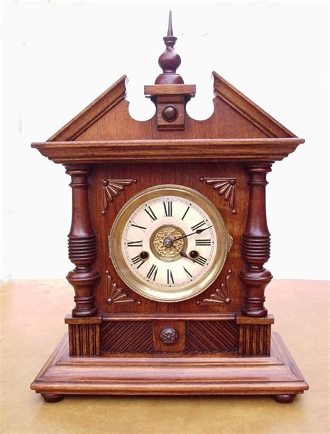 Antique German Hac Mantel Clock C1900 Antique Price Guide Details Page