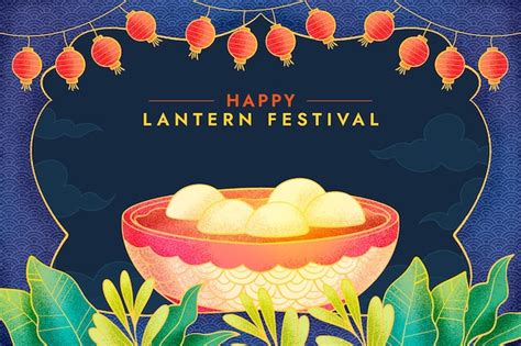 Free Vector Hand Drawn Lantern Festival Background