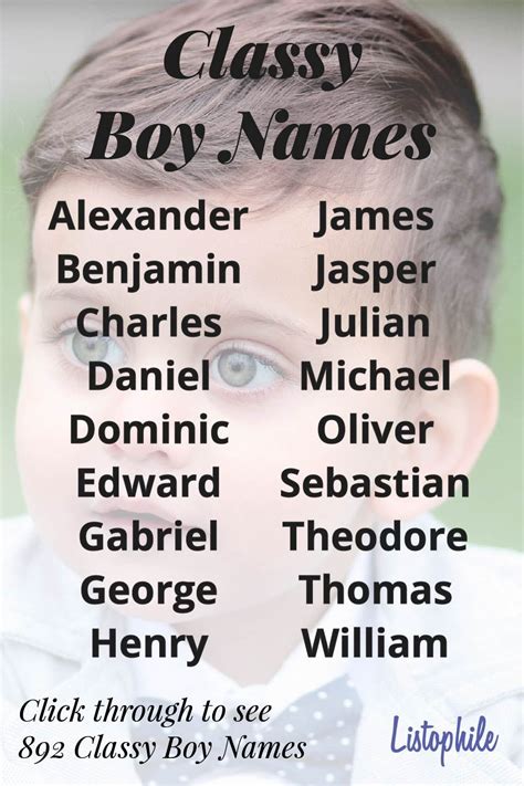 892 Classy Boy Names Featuring The Most Exclusive Names These Classy